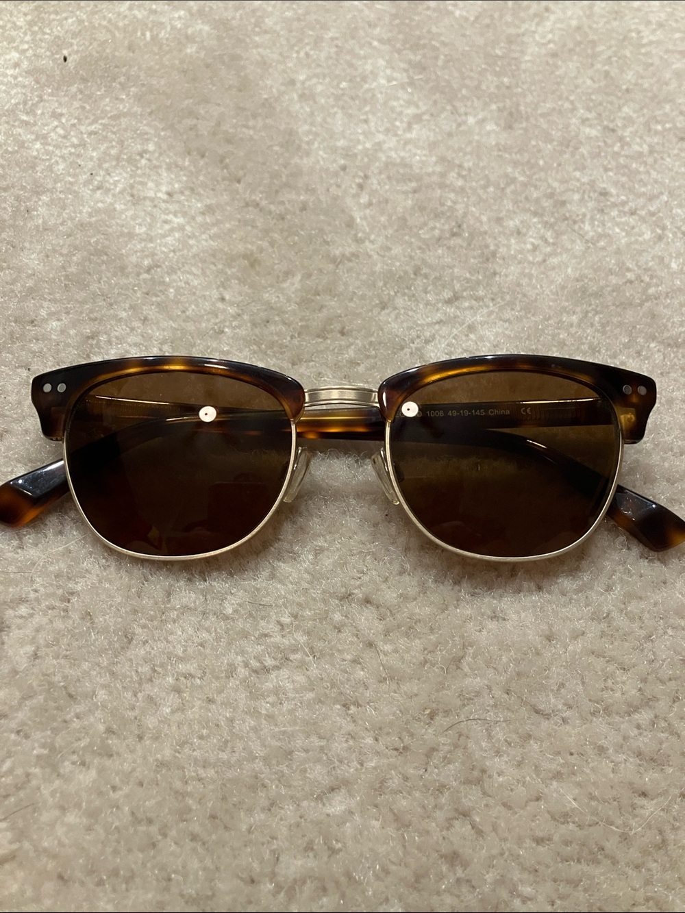 MVMT Tortoiseshell Clubmaster Sunglasses - Brown Lenses